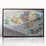Apples and Grapes - Colorful Still Life by Claude Monet