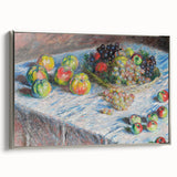 Apples and Grapes - Colorful Still Life by Claude Monet