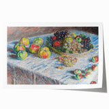 Apples and Grapes - Colorful Still Life by Claude Monet