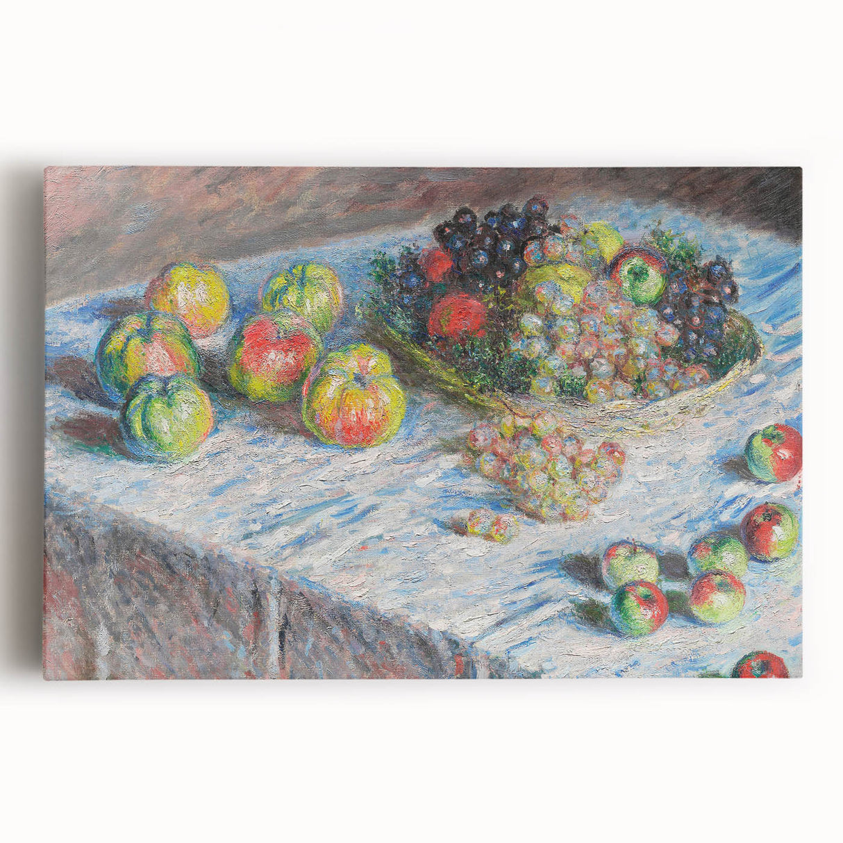 Apples and Grapes - Colorful Still Life by Claude Monet