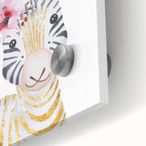 Floral Baby Zebra Girls Room Wall Art – Nursery Print