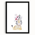Floral Baby Zebra Girls Room Wall Art – Nursery Print