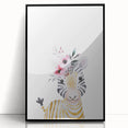 Floral Baby Zebra Girls Room Wall Art – Nursery Print