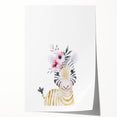 Floral Baby Zebra Girls Room Wall Art – Nursery Print