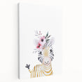 Floral Baby Zebra Girls Room Wall Art – Nursery Print