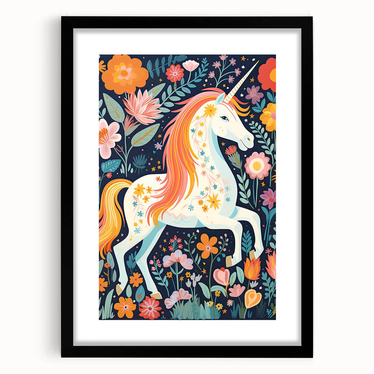 Magical Unicorn Nursery Wall Art – Framed Acrylic Art Prints