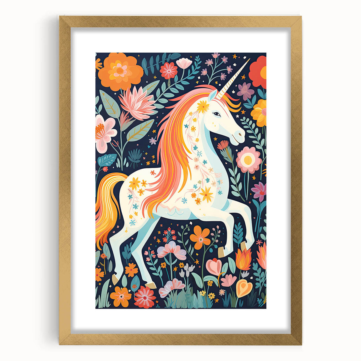 Magical Unicorn Nursery Wall Art – Framed Acrylic Art Prints