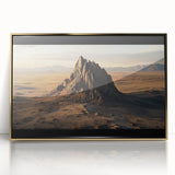 Framed acrylic artwork showcasing a vibrant desert landscape with golden accents, perfect for enhancing modern home decor. Ideal for art enthusiasts and interior designers.