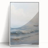 Framed acrylic artwork showcasing a vibrant landscape design with white borders, perfect for home decor, emphasizing nature's beauty and artistic flair.