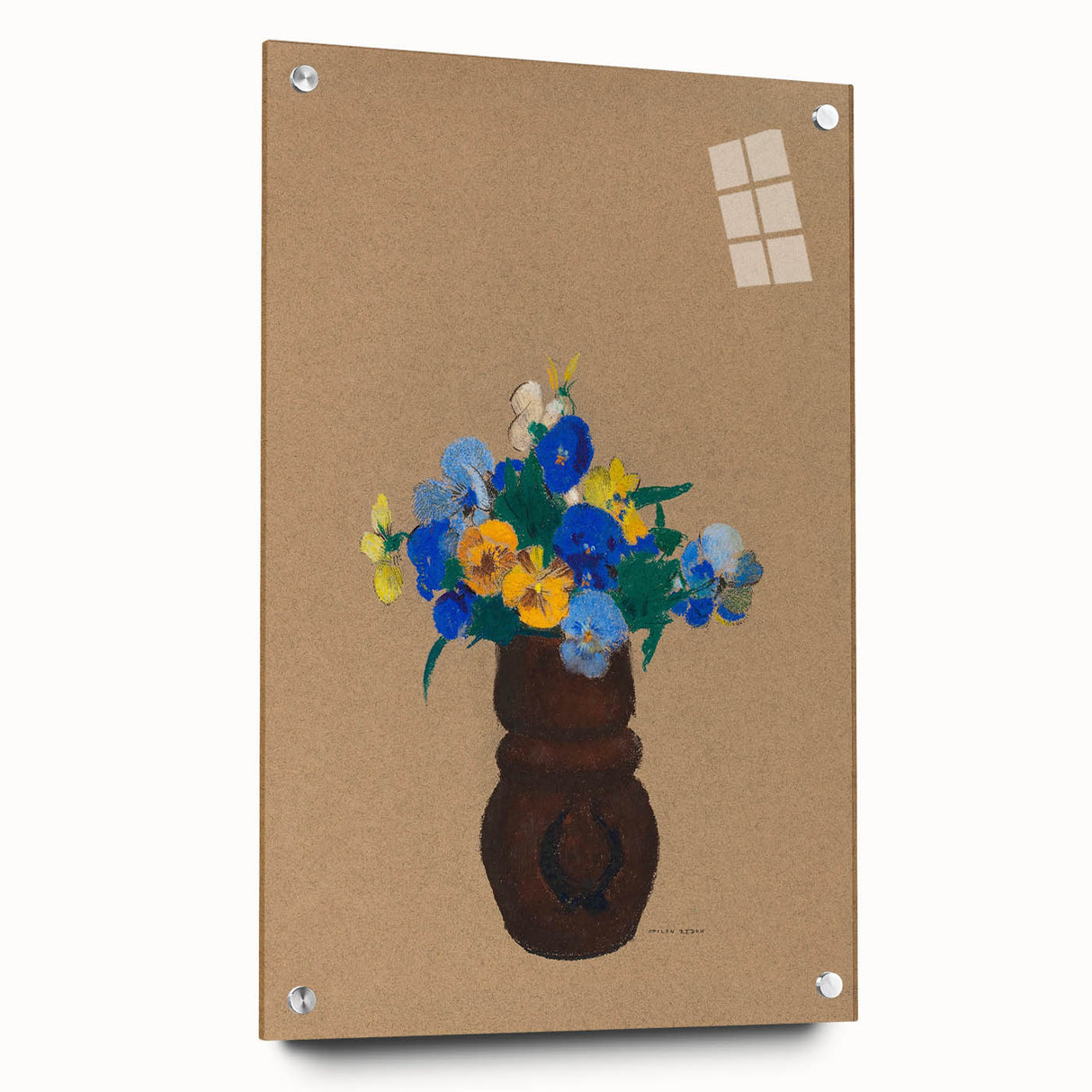 Modern Wall Art - Pansies by Odilon Redon - Abstract Floral Art Print