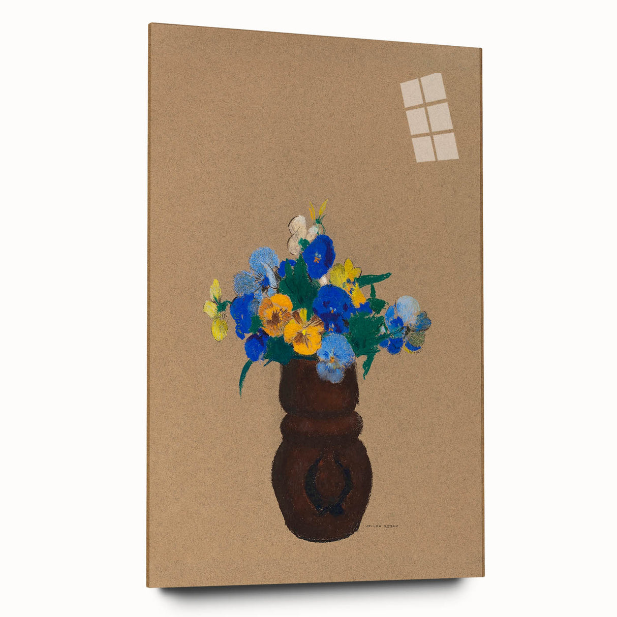 Modern Wall Art - Pansies by Odilon Redon - Abstract Floral Art Print