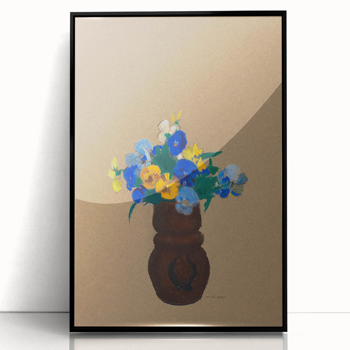 Modern Wall Art - Pansies by Odilon Redon - Abstract Floral Art Print