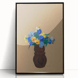 Modern Wall Art - Pansies by Odilon Redon - Abstract Floral Art Print
