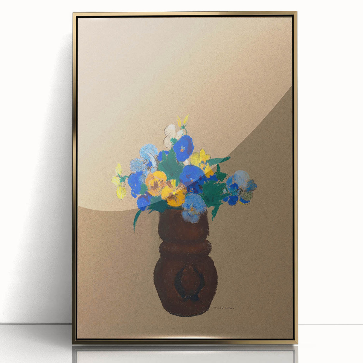Modern Wall Art - Pansies by Odilon Redon - Abstract Floral Art Print