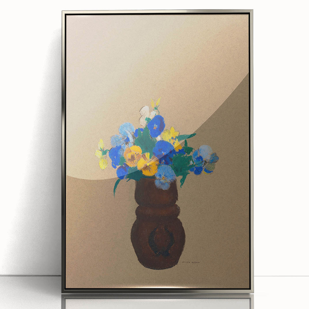 Modern Wall Art - Pansies by Odilon Redon - Abstract Floral Art Print