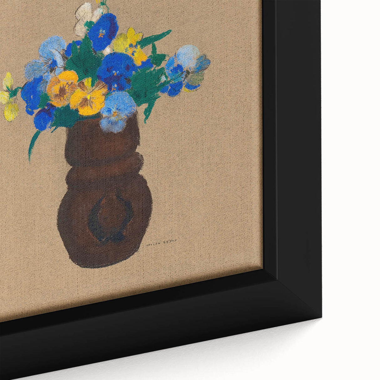 Modern Wall Art - Pansies by Odilon Redon - Abstract Floral Art Print
