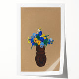 Modern Wall Art - Pansies by Odilon Redon - Abstract Floral Art Print