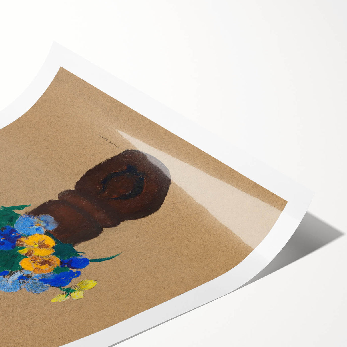 Modern Wall Art - Pansies by Odilon Redon - Abstract Floral Art Print