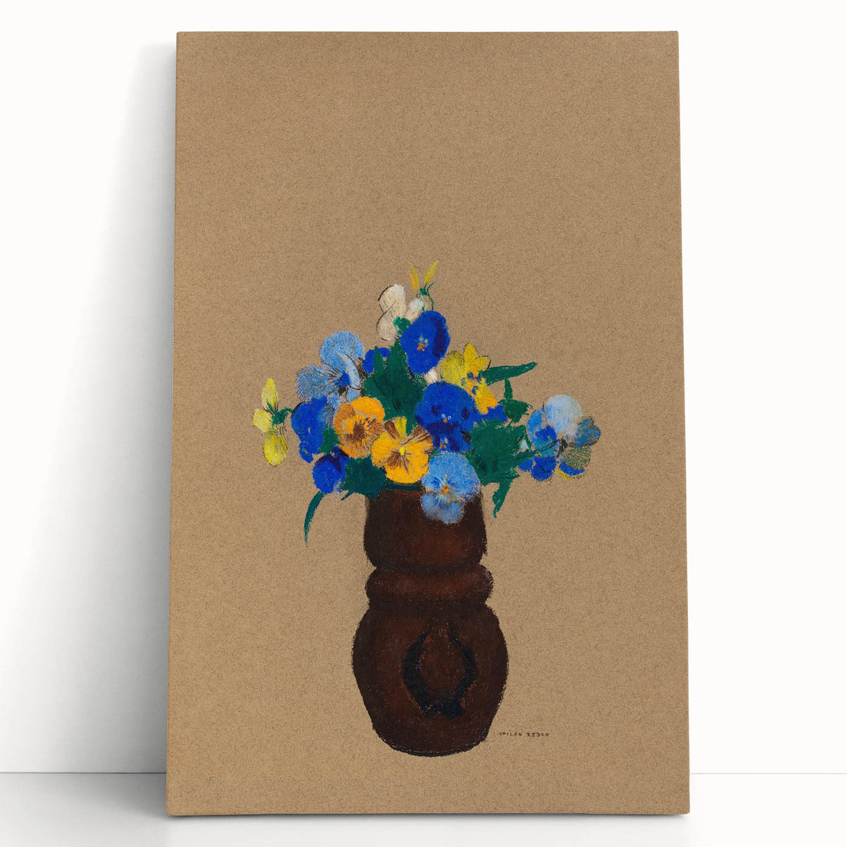 Modern Wall Art - Pansies by Odilon Redon - Abstract Floral Art Print