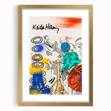 Retro Vibes Pop Art Wall Art – Bold Blue, Yellow, and Teal Canvas