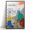 Retro Vibes Pop Art Wall Art – Bold Blue, Yellow, and Teal Canvas