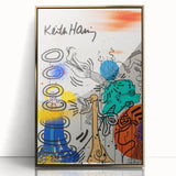 Retro Vibes Pop Art Wall Art – Bold Blue, Yellow, and Teal Canvas