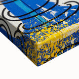 Retro Vibes Pop Art Wall Art – Bold Blue, Yellow, and Teal Canvas