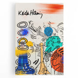 Retro Vibes Pop Art Wall Art – Bold Blue, Yellow, and Teal Canvas