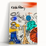 Retro Vibes Pop Art Wall Art – Bold Blue, Yellow, and Teal Canvas