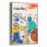 Retro Vibes Pop Art Wall Art – Bold Blue, Yellow, and Teal Canvas