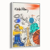 Retro Vibes Pop Art Wall Art – Bold Blue, Yellow, and Teal Canvas