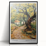 Large abstract wall art featuring swirling blues and yellows on a framed acrylic, ideal for modern living room decor.