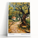 Impressionist-style painting of a café scene on stretched canvas, featuring muted earth tones, ideal for kitchen wall art.