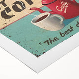 Classic Cappuccino & Hot Coffee Vintage Retro Poster Art – Coffee Print