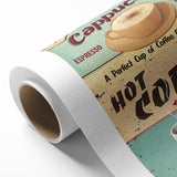 Classic Cappuccino & Hot Coffee Vintage Retro Poster Art – Coffee Print