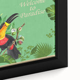 Brazil Retro Travel Poster | Tropical Paradise & Toucan Art