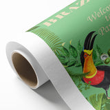 Brazil Retro Travel Poster | Tropical Paradise & Toucan Art