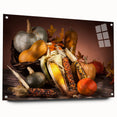 Harvest Season Kitchen Art – Rustic Pumpkin & Corn Wall Print