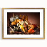 Harvest Season Kitchen Art – Rustic Pumpkin & Corn Wall Print