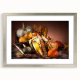 Harvest Season Kitchen Art – Rustic Pumpkin & Corn Wall Print
