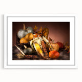 Harvest Season Kitchen Art – Rustic Pumpkin & Corn Wall Print