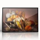 Harvest Season Kitchen Art – Rustic Pumpkin & Corn Wall Print