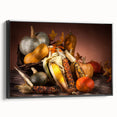 Harvest Season Kitchen Art – Rustic Pumpkin & Corn Wall Print