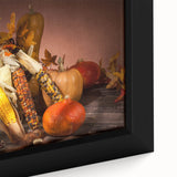 Harvest Season Kitchen Art – Rustic Pumpkin & Corn Wall Print