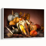 Harvest Season Kitchen Art – Rustic Pumpkin & Corn Wall Print