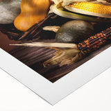 Harvest Season Kitchen Art – Rustic Pumpkin & Corn Wall Print