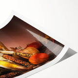 Harvest Season Kitchen Art – Rustic Pumpkin & Corn Wall Print