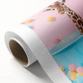 Colorful Giraffe Bathroom Wall Art - Playful Pastel Decor