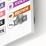 Colors Learning Wall Art - Kids Educational Color Chart Poster