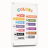 Colors Learning Wall Art - Kids Educational Color Chart Poster
